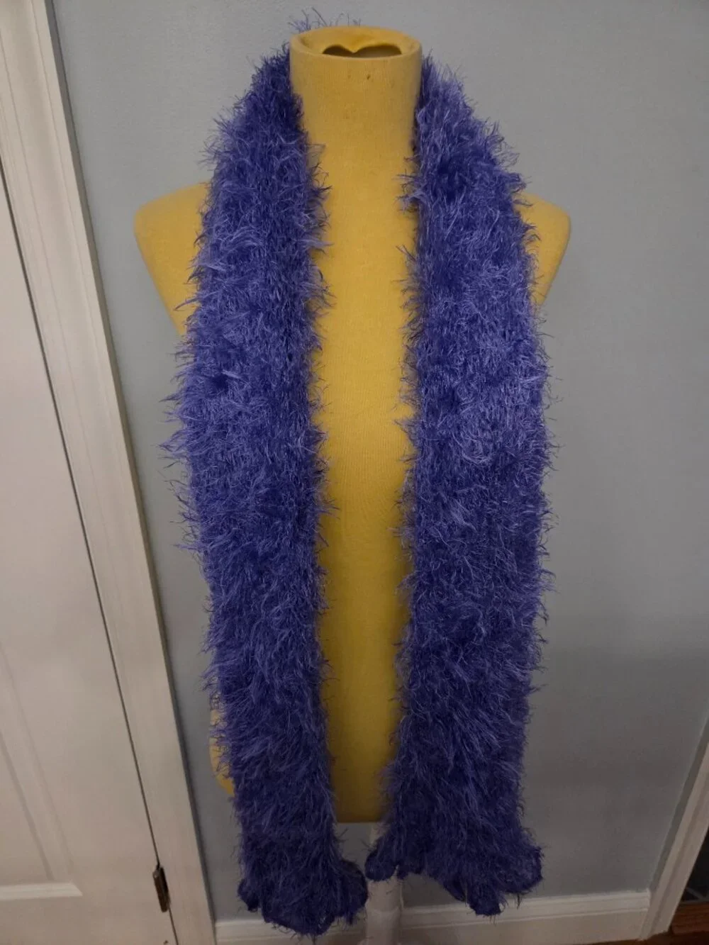 Lavender Plush Furry Scarf